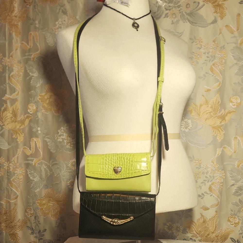 Brighton Crossbody Wallet Purse (2) and Brighton Crystal Cut Bead Necklace Lot